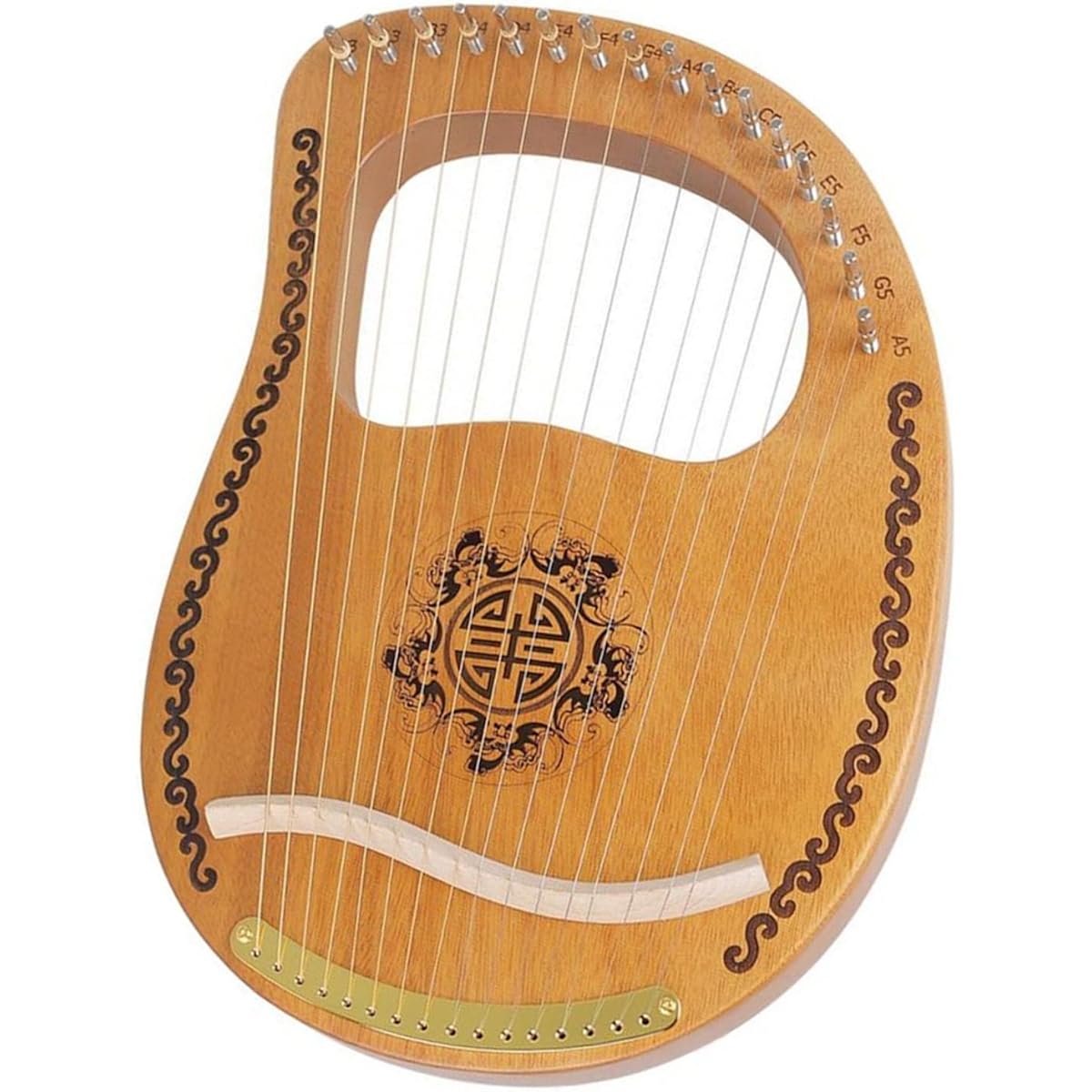 WowZza 16 String Wooden Lyra Harp Instrument 16 String Lyra Harp Lyra Harp
