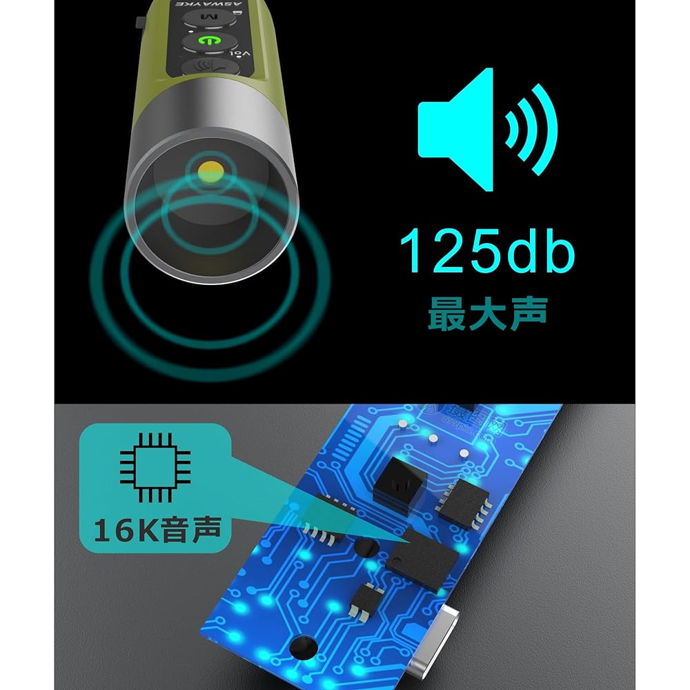 ASWAYKE Electronic Whistle IPX5 Waterproof Loud Volume 125db Rechargeable 1000mAh [4 Levels 3 Types of Whistle Sounds] Electronic Whistle Sports Referee Disaster Prevention Security K1