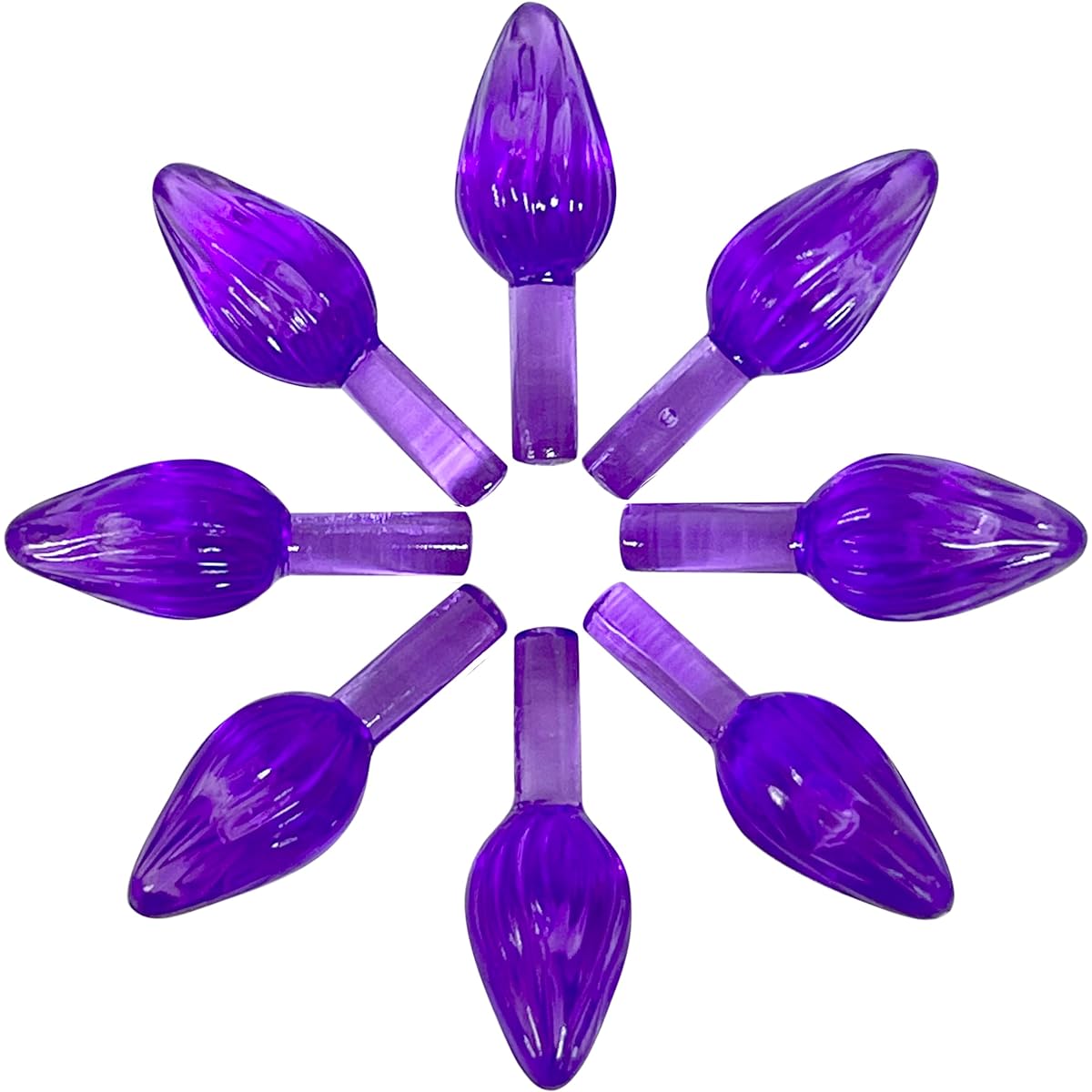 National Artcraft® Small Twist Style Ceramic Christmas Tree Lights - Purple (144 Pieces)