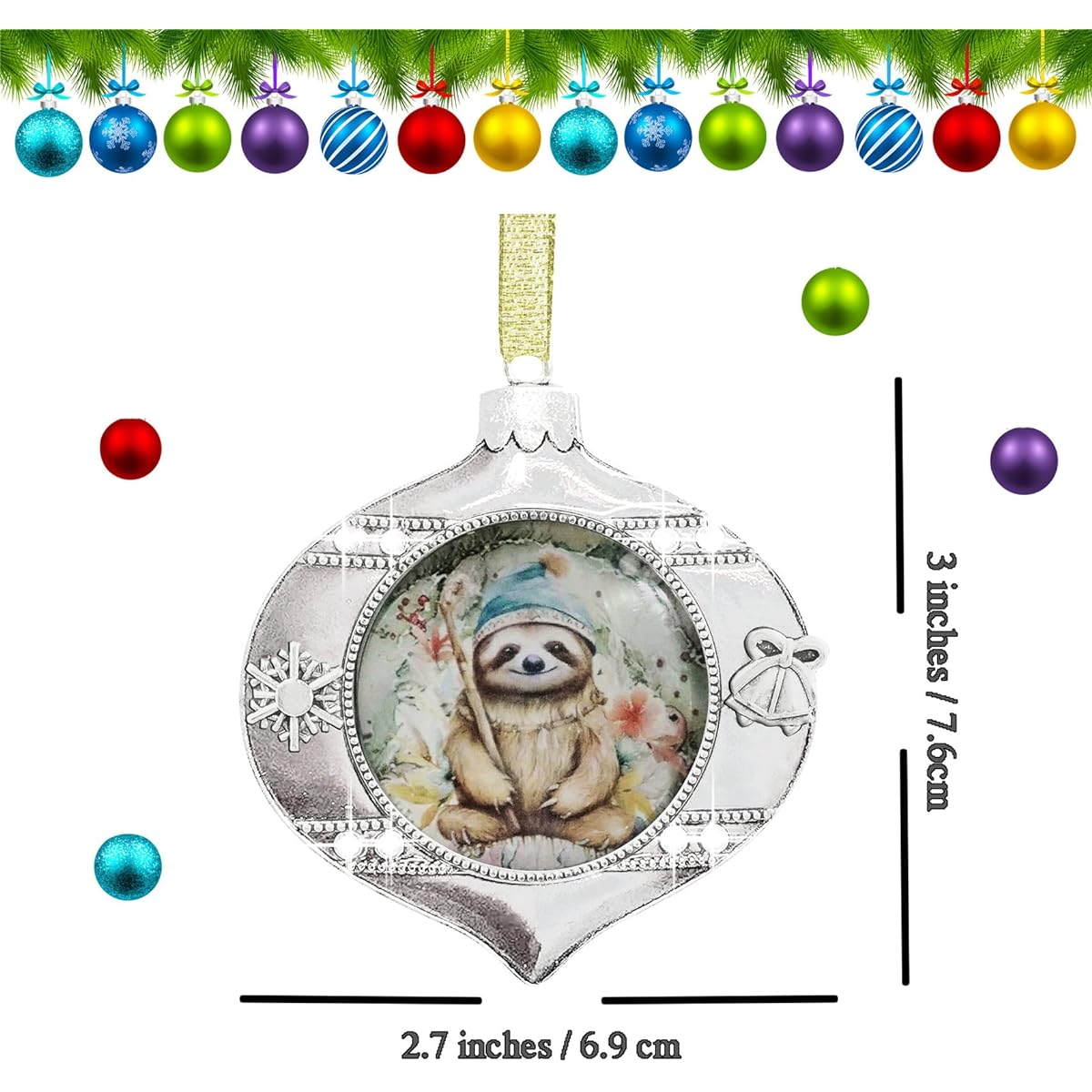 PTCRMG Christmas Tree Ornaments Home Decorations Christmas Hanging Glass Ornaments Car Pendants Family Decorations Holiday Keepsake Gifts(Yoga Mandala Zen Meditation Hippie Chakra)