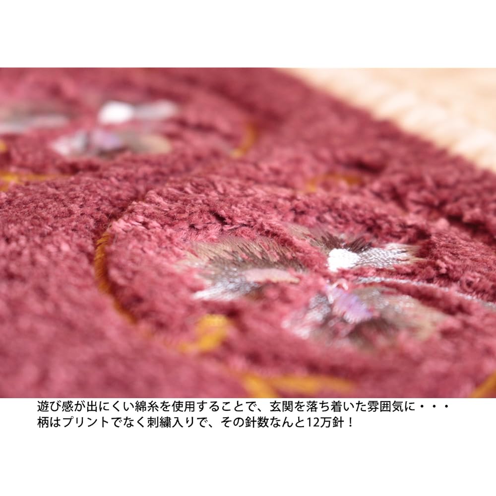 Entrance mat Asuba Made in Japan Red 60 x 100cm