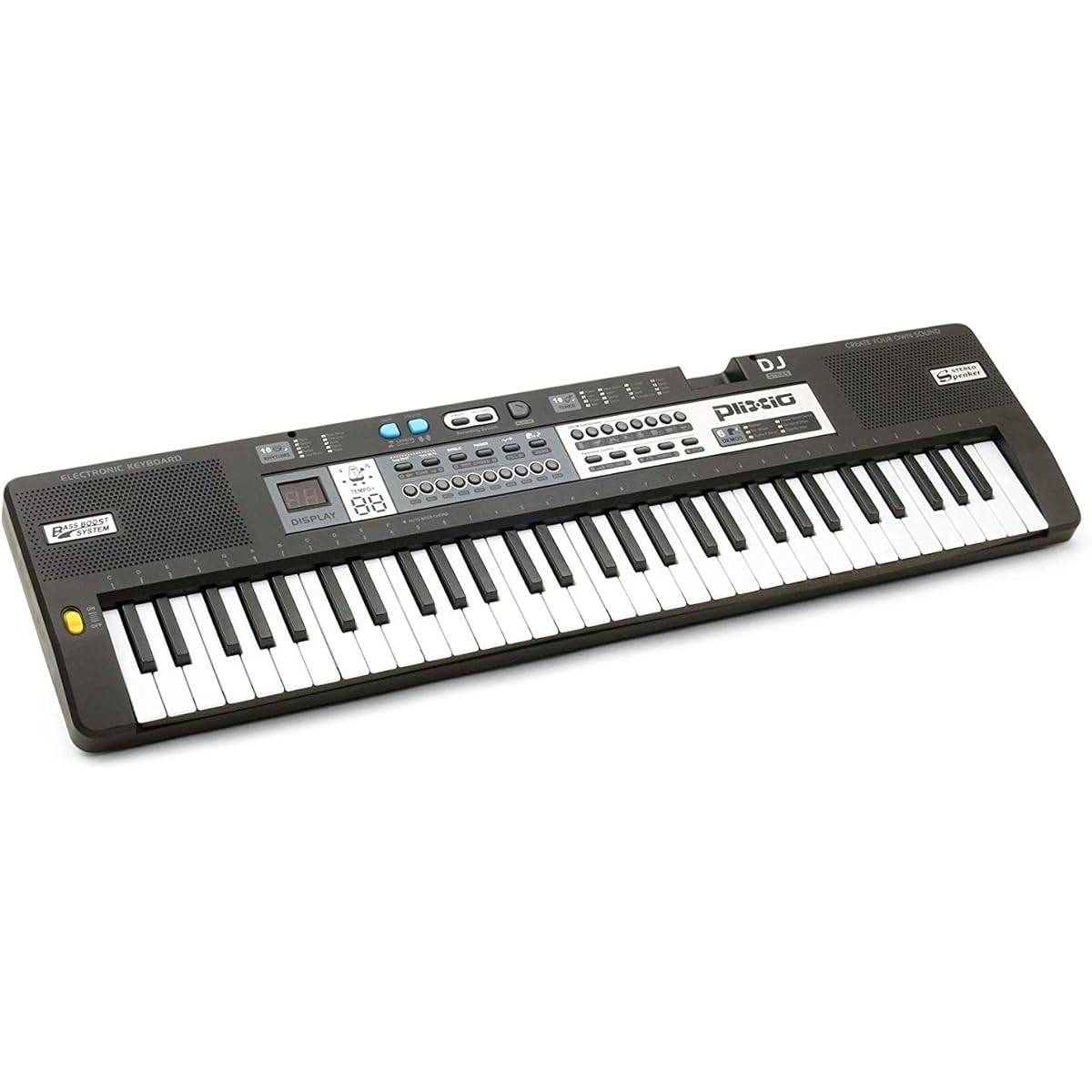 [Plixio] [61-Key Medium-Sized Electric Piano Keyboard with Electronic Music Lesson Mode and Adapter (& A)] (Parallel Import)