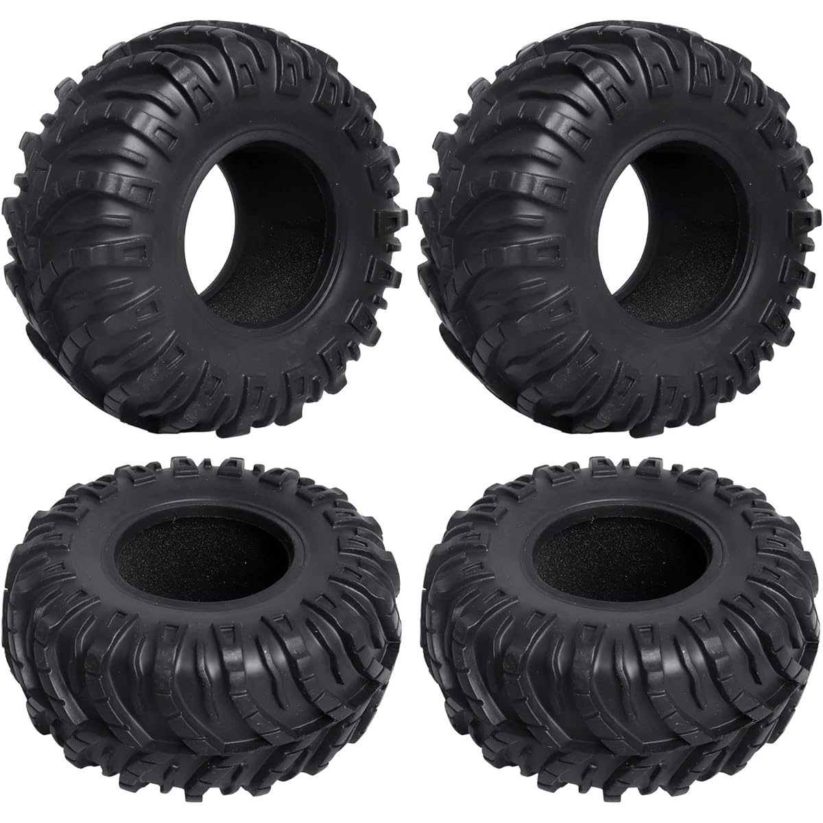FriHobby 2.2" Scale Tires with Foam for 1/10 Rock Crawler Car Monster Truck Replacement 4pcs