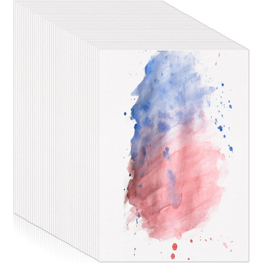 120 Sheets Watercolor Paper Bulk, 140lb/300GSM White Cold Press Paper Watercolor Paper for Kids Students Adults Artists Drawing (4 x 6 Inch)