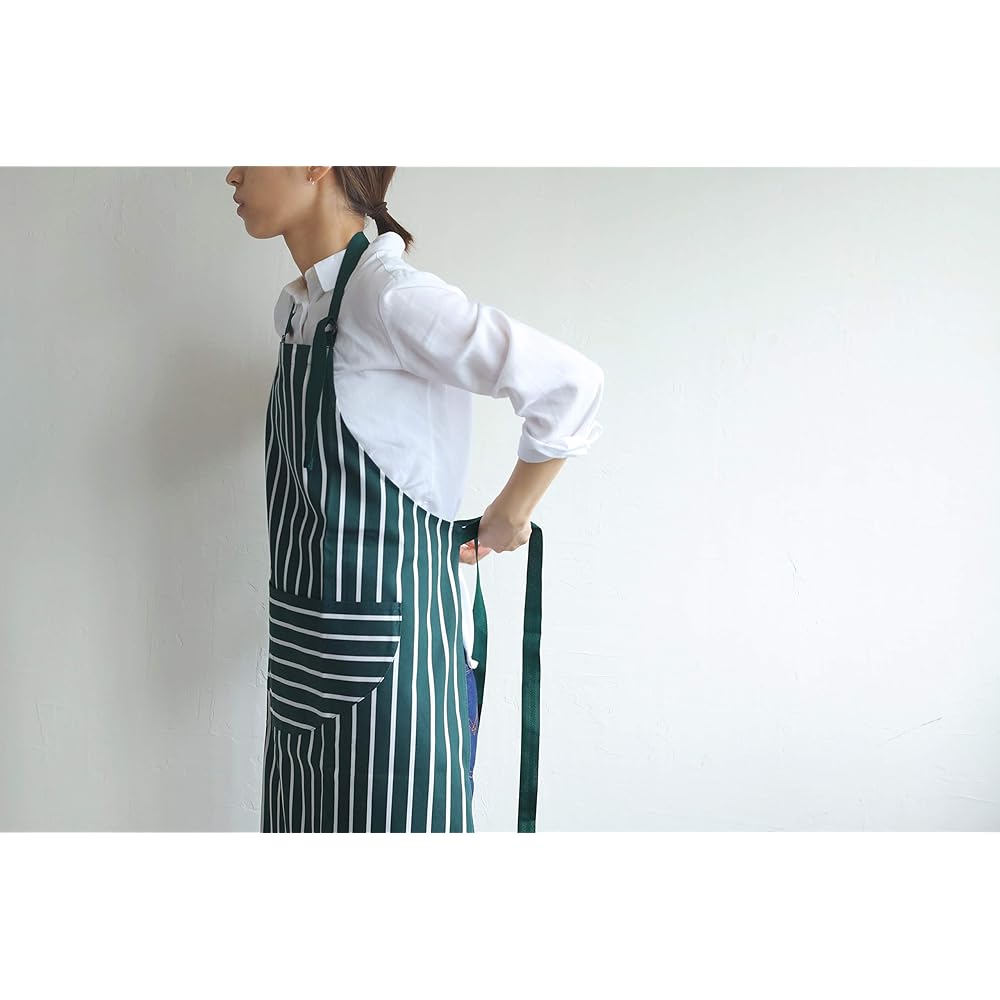 [Marks International] Butcher's Stripe Apron DX-101GR Green Short