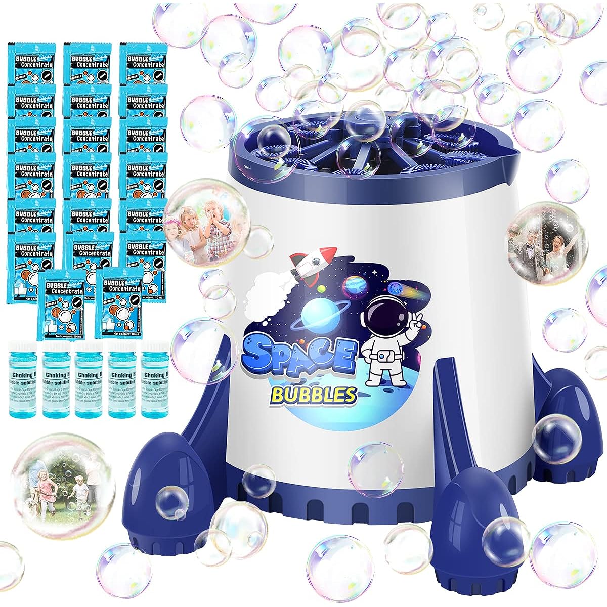 Space Capsile Bubble Machine with Bubble Water Bubble Solution