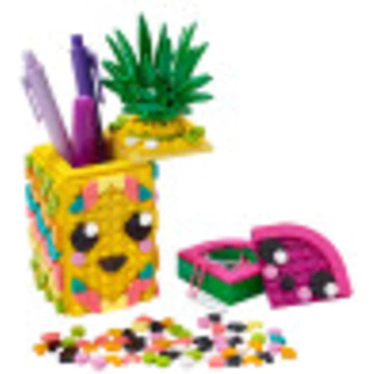 LEGO DOTS Pineapple Pencil Holder 41906 DIY Craft Decorations Kit, A Fun Craft kit for Kids who Like Arts and Crafts Projects, That Also Makes a Great Holiday or Birthday Gift, New 2020 (351 Pieces)