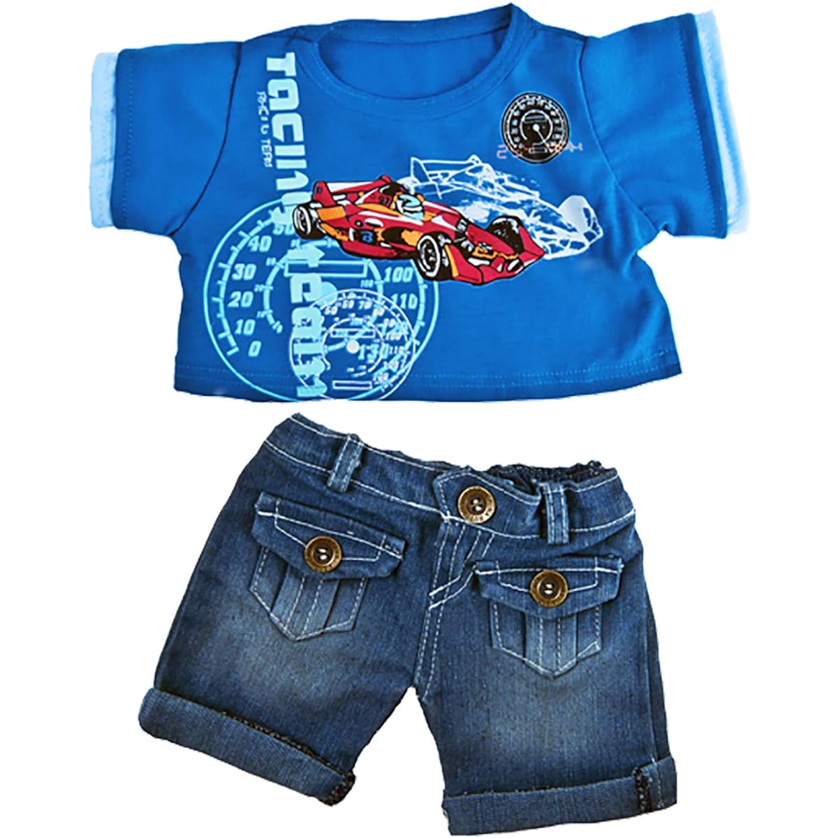 "Cool Racecar" Outfit Outfit Fits Most 36cm - 46cm Build-a-bear, Vermont Teddy Bears, and Make Your Own Stuffed Animals