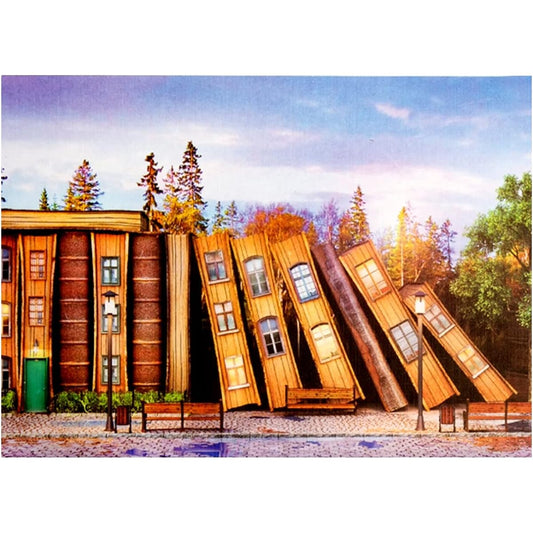 Arrow 1851 Fantasy Library 1000 Piece Puzzle for Adults & Kids | 27 x 20 Inch Jigsaw Puzzle Game with Extra Thick Pieces for Easy Fit | Made from Recycled Paper | Includes Bonus Poster