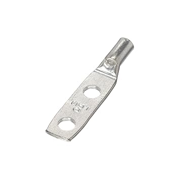 Panduit Domestic Genuine Copper Compression Terminal 2 Holes Standard Barrel with Hole for Confirming Wire Insertion AWG10 Mounting Hole 10.4mm Mounting Hole Spacing 25.4mm 50 Pieces LCD10-38D-L