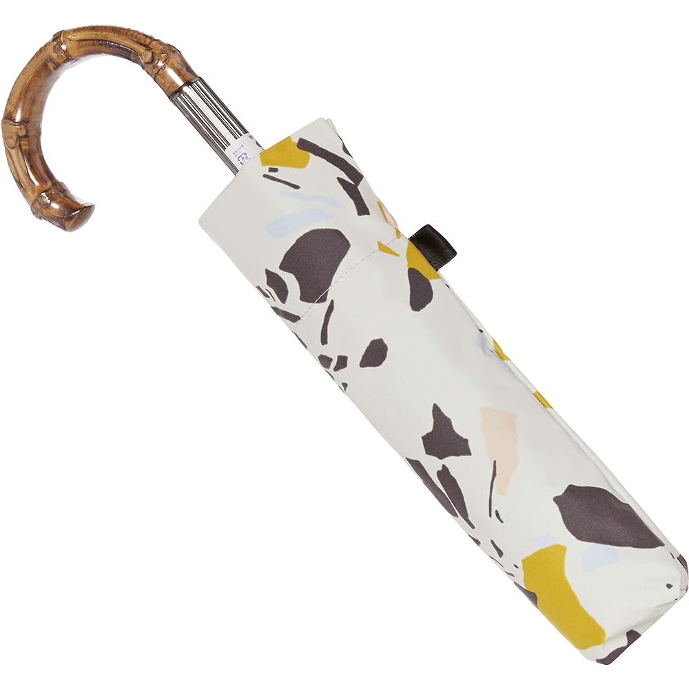 [Jill Stuart] AURORA 1JI 17737-37 Terrazzo Print All Season Umbrella, Folding Umbrella with Bent Hands, Women's
