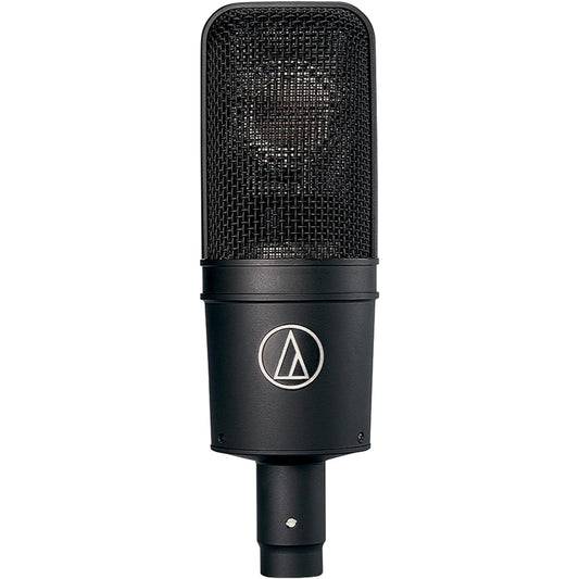 Audio-Technica AT4040 Condenser Microphone XLR 1 inch large diameter diaphragm / DC bias / Unidirectional / 80Hz low cut filter switch / 10dB pad switch / Dedicated shock mount included / Transformerless [Domestic genuine product] Black