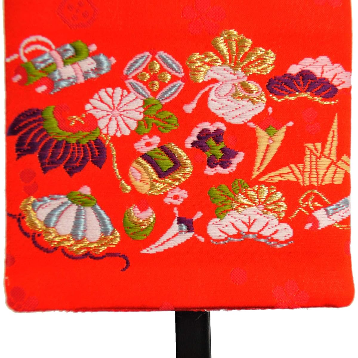 Name flag, Kyoto Nishijin weave, small, treasured, embroidered, for girls, Hinamatsuri