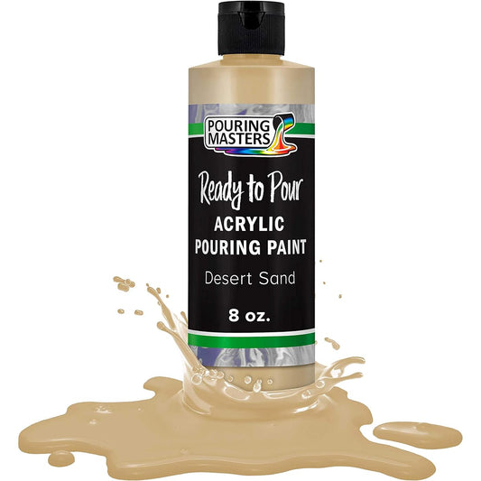 Pouring Masters Desert Sand Acrylic Ready-to-Pour Paint - Premium 8oz Premixed Water-Based - For Canvas, Wood, Paper, Crafts, Tile, Rocks and More