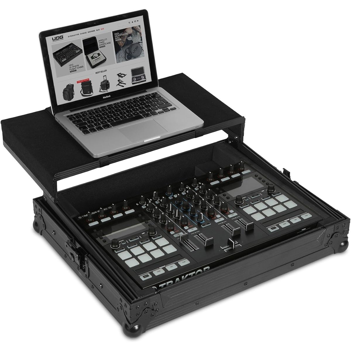 UDG Ultimate Flight Case Multi Format XL Black Plus (Laptop Shelf) [U91019BL]