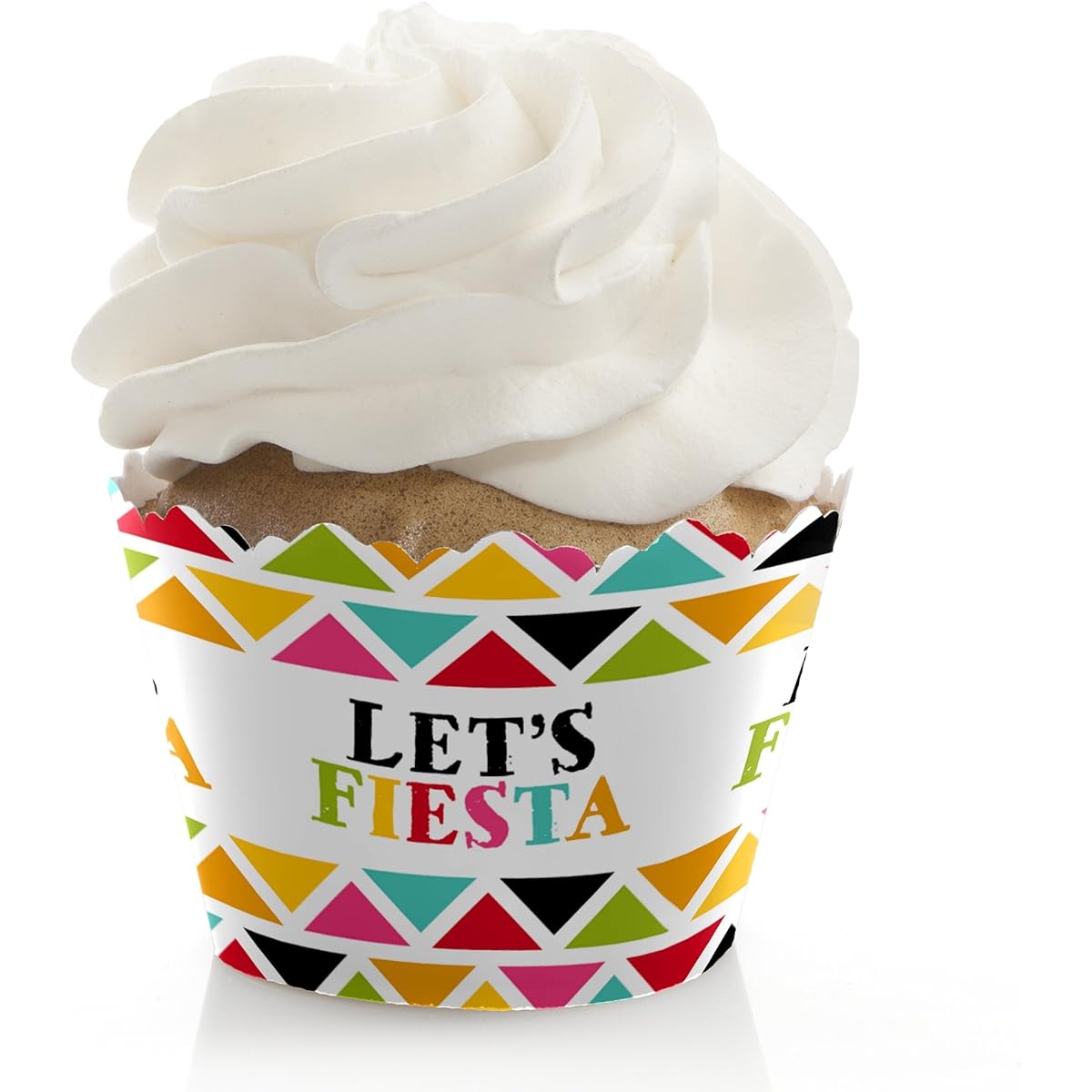 Let's Fiesta - Mexican Fiesta Party Decorations - Party Cupcake Wrappers - Set of 12