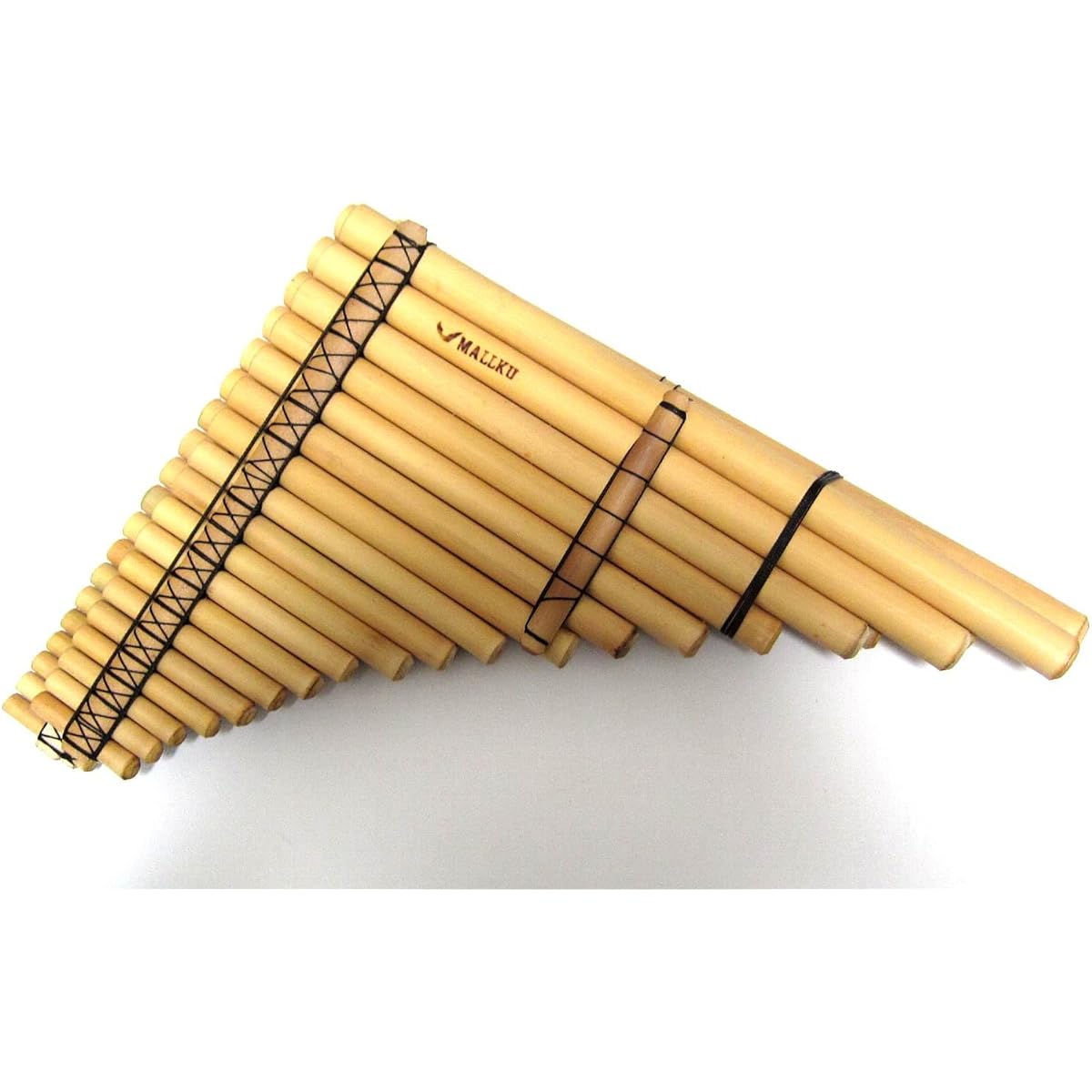 Chromatic Sampogna Professional Malta 2-row type (18+19 tubes) made of reed [Marukusha] [ZAMPOnA CROMATIC MALTA MALLKU 18+19]