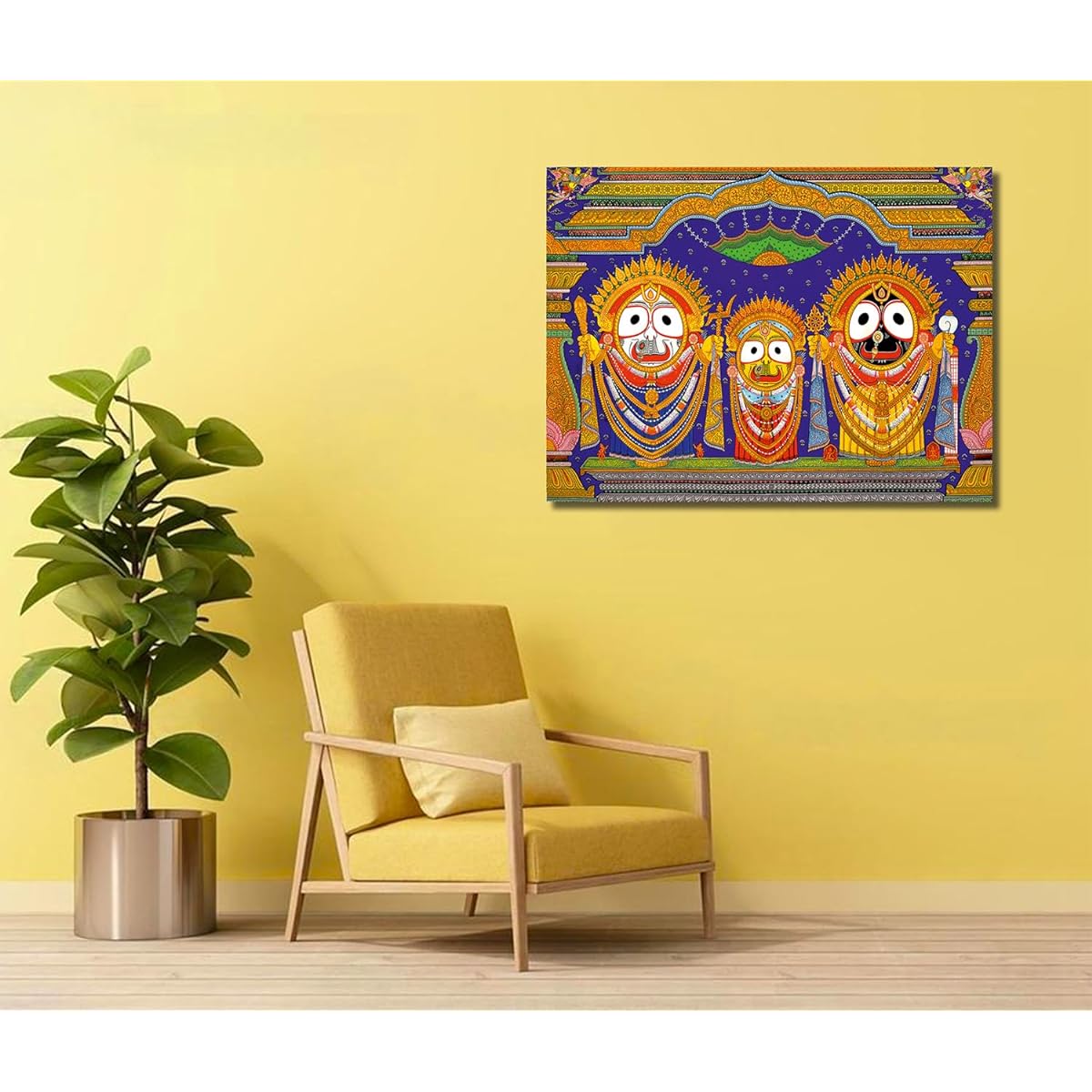 Tamatina Framed Canvas Gallery Wrapped Framed Painting | Jai Jagannath | Home Decor Gift Item | Frame Size- 24x18inch .d480