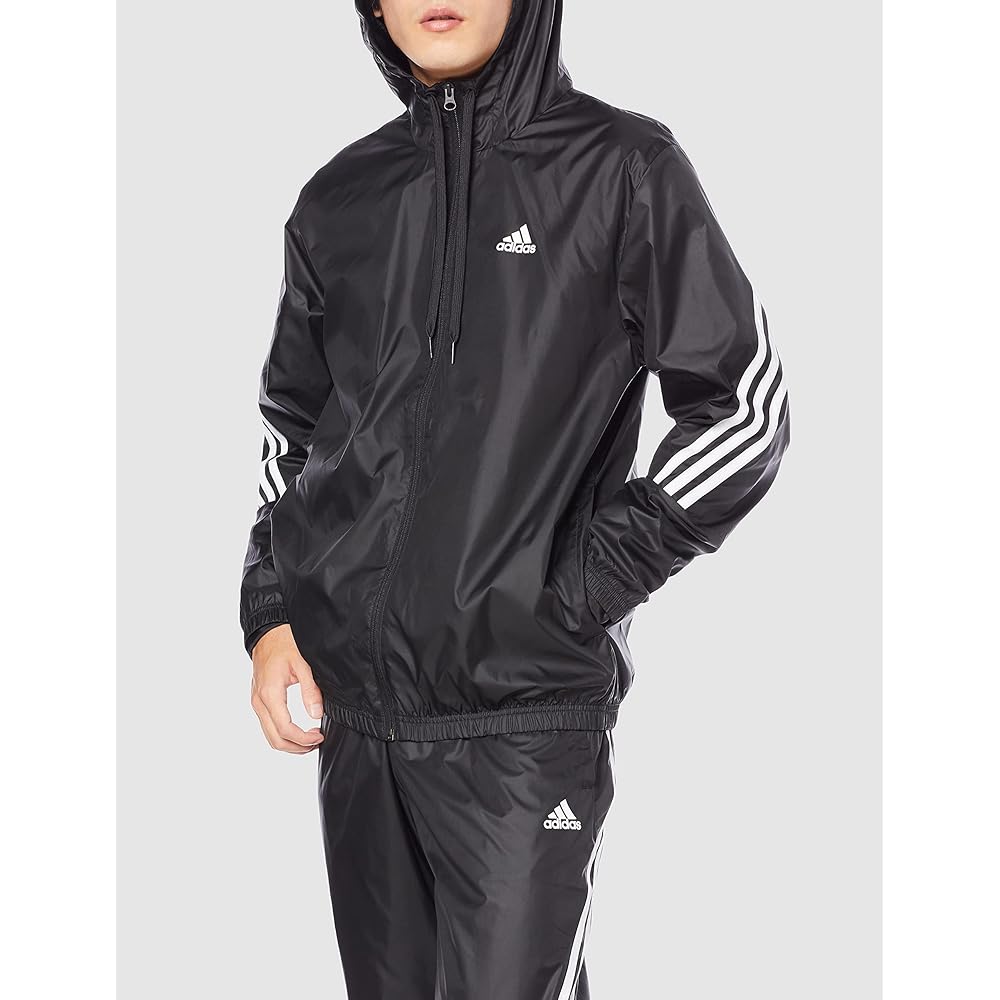 [Adidas] Jersey Top and Bottom Set Woven Hood Tracksuit Men's