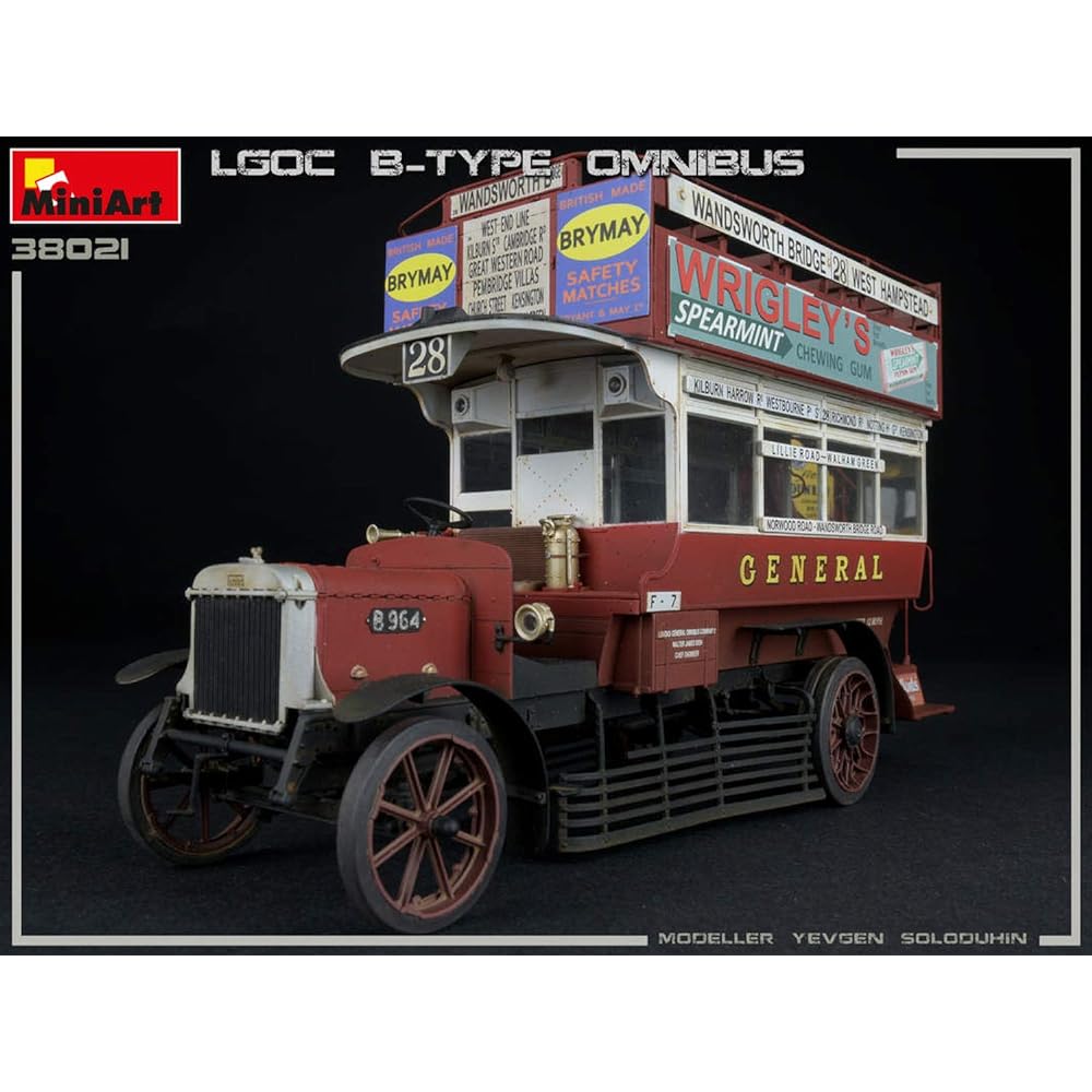 Miniart 1/35 London Double Decker Bus LGOC B Type Plastic Model MA38021
