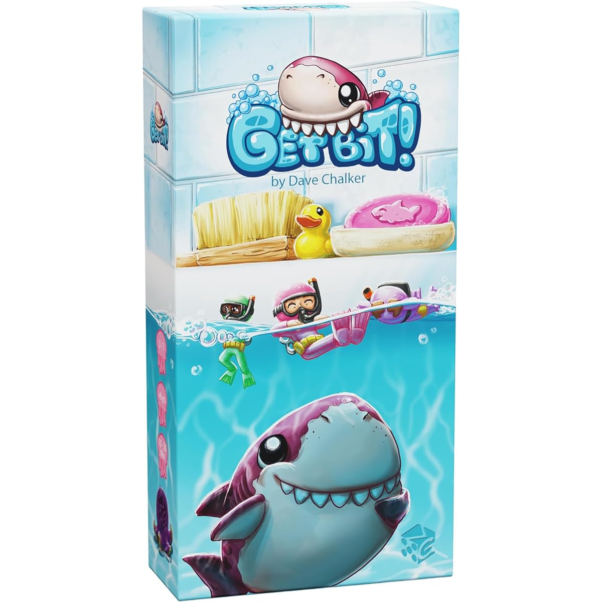 Greater Than Games: Get Bit - Family Card Game Escape The Shark Push-Your-Luck Bluff Party Game Number-Based Ages 8+ Serves 2-7 Players 10-20 Minutes