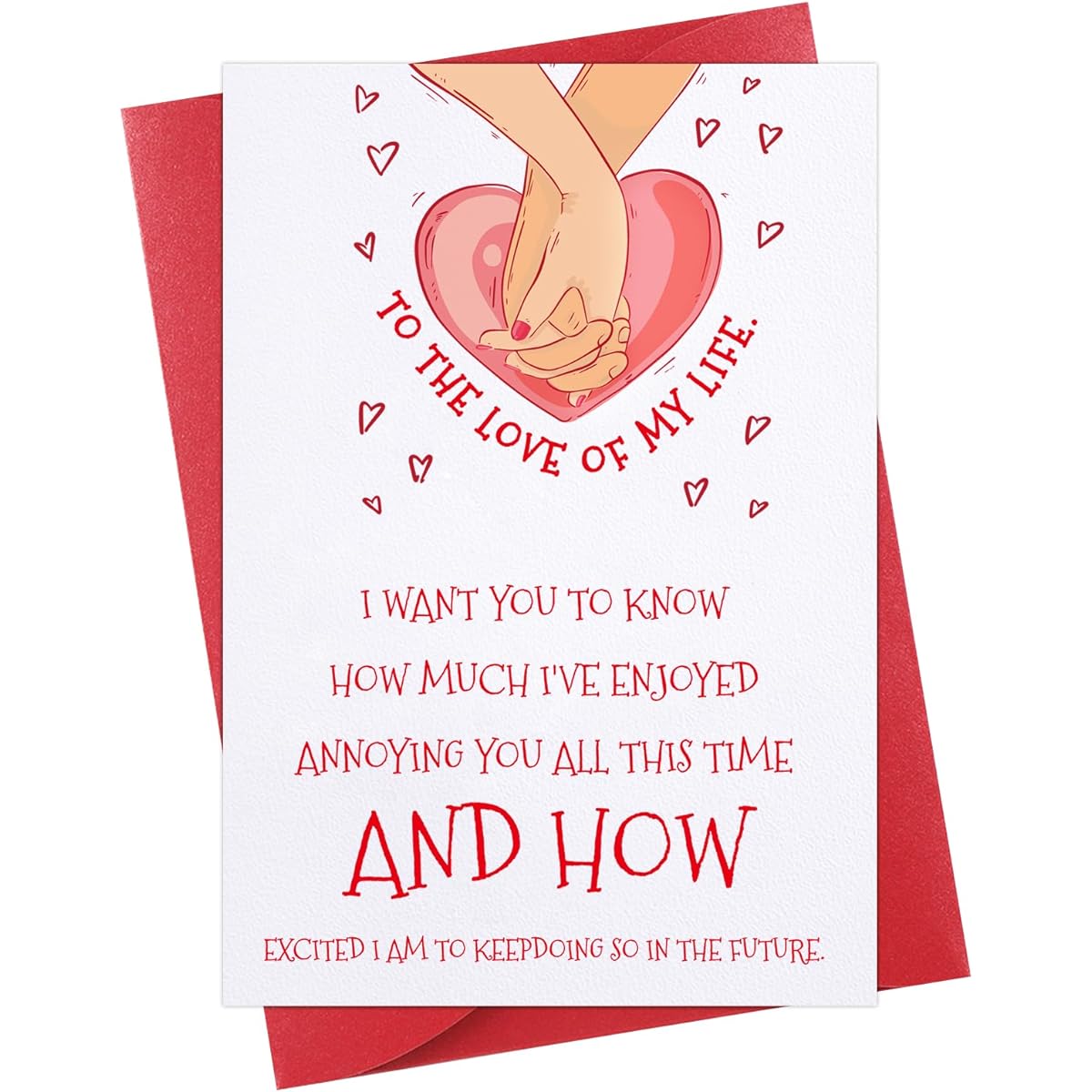 D24TIME Funny Valentine's Day Cards Gifts for Him Boyfriend Husband Romantic Anniversary Birthday Him Couple Boyfriend Girlfriend Cute Valentine's Day Love Greeting Cards with Envelope