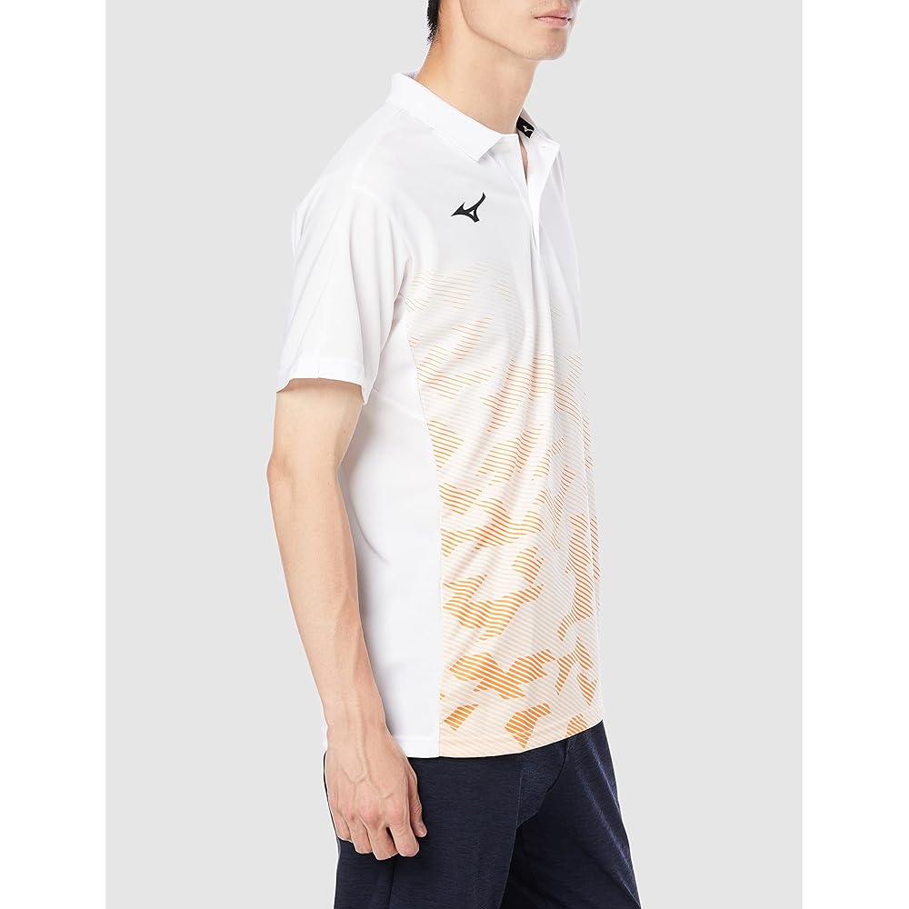 [Mizuno] Tennis Wear, Collared Game Shirt, Short Sleeve, Sweat Absorbent, Quick Drying 62JA1502