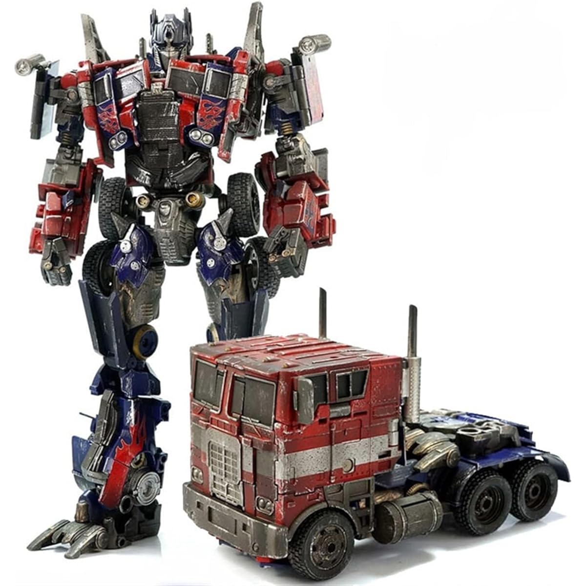 XAGVHIM Transformers Toy Action Figure Optimus Prime Leader Class Battle Damage Edition Multicolor