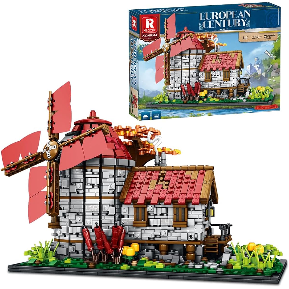 MISINI 66014 Medieval Windmill Modeling Building Blocks (xql-zz66014-us)