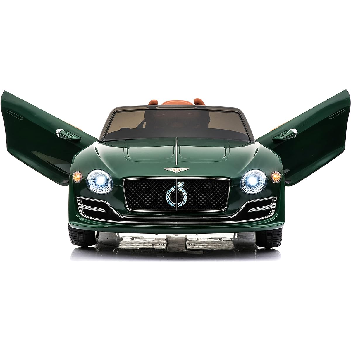 Rock Wheels Licensed Bentley EXP12 Kids Ride on Toy Car 12V Battery Operated for Kids Electric 4 Wheel with Parent Remote Foot Pedal 2 Speed Music Aux LED Headlights (Green)