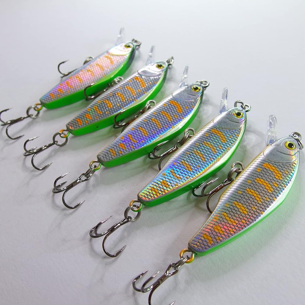 [Momo Lure] Momo Lure Mountain Stream Trout Lure Heavy Sinking Minnow D Flat 44mm 4.3g Model with built-in tungsten For contact insight (invitation) with Yamame trout. set package