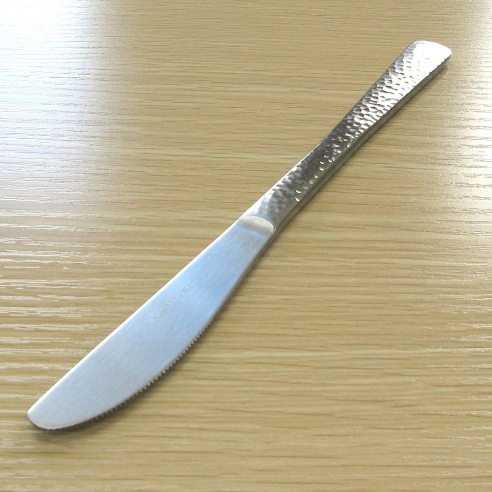 Nagao Japanese and Western Dinner Cutlery Set, 10 Pieces, Knife, Spoon, Fork, 18-8 Stainless Steel, Hammered, Made in Japan