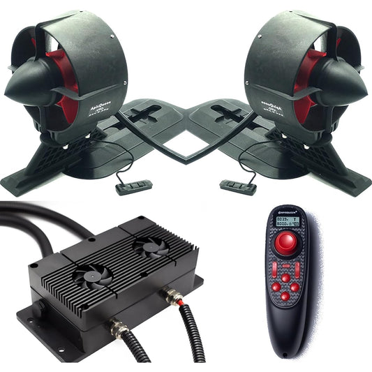 ApisQueen 2024 12V Underwater Thruster U92 Set with Cooling Fan RC and ESC 18kg (40lbs) Thrust Brushless Motor for Kayak, Inflatable Boat, Paddle Board