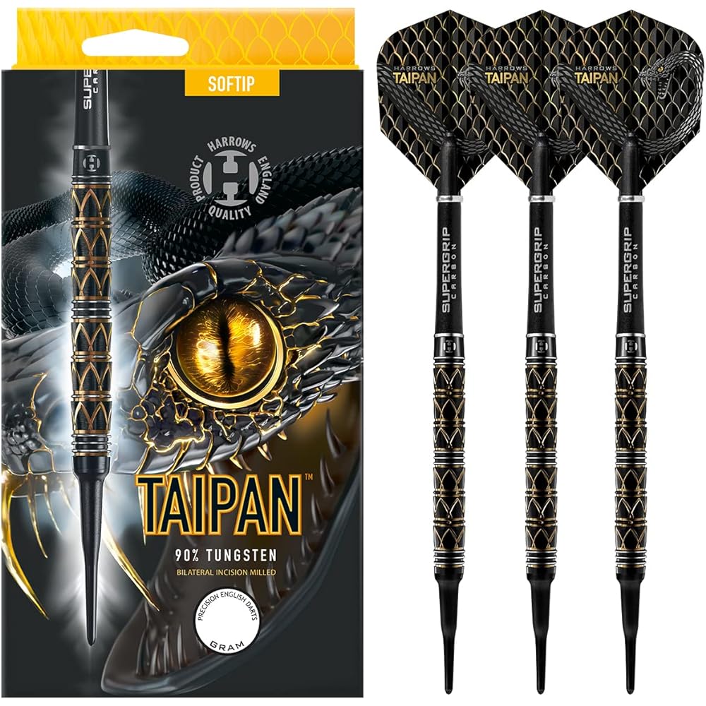 Harrows Taipan 90% Tungsten Soft Tip Darts (18) had6351