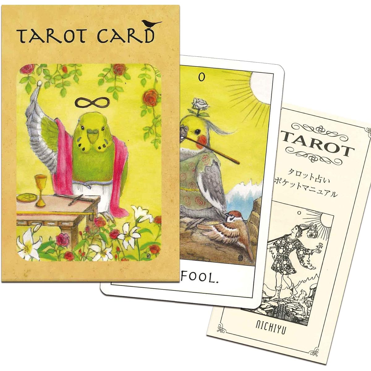 Tarot Cards Fortune Telling 78 Cards Bird Tarot with Japanese Explanation "Pocket Manual" Illustrated by NORISAN