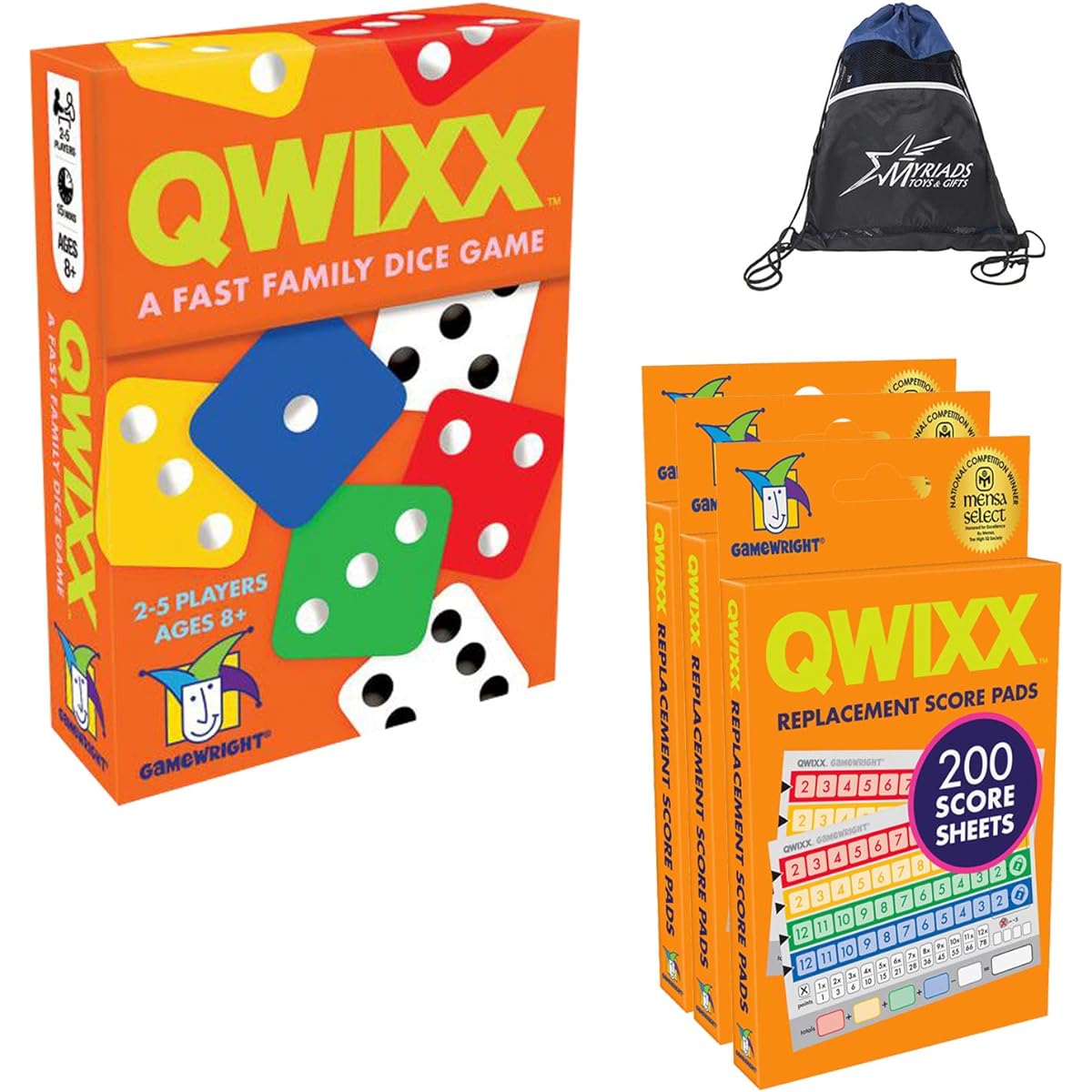 Includes Qwixx 600 replacement score pad