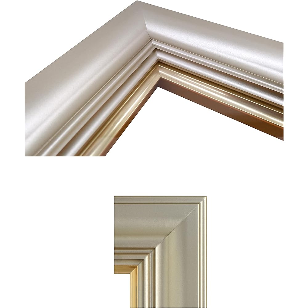 Large Oil Frame 3476 P15 Pearl Gold Lightweight Type Magical Frame Acrylic