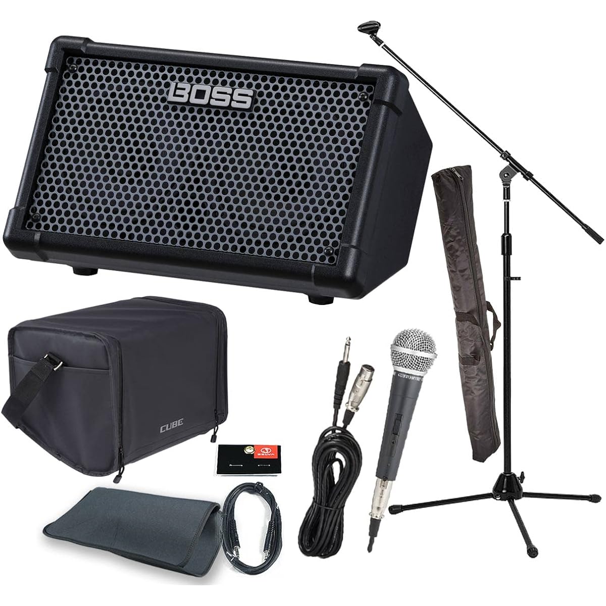 [Street Live Vocal Set] BOSS/CUBE Street II Black - Set with genuine bag CB-CS1 [Limited bonus: sleeve bag, AUX mini cable]