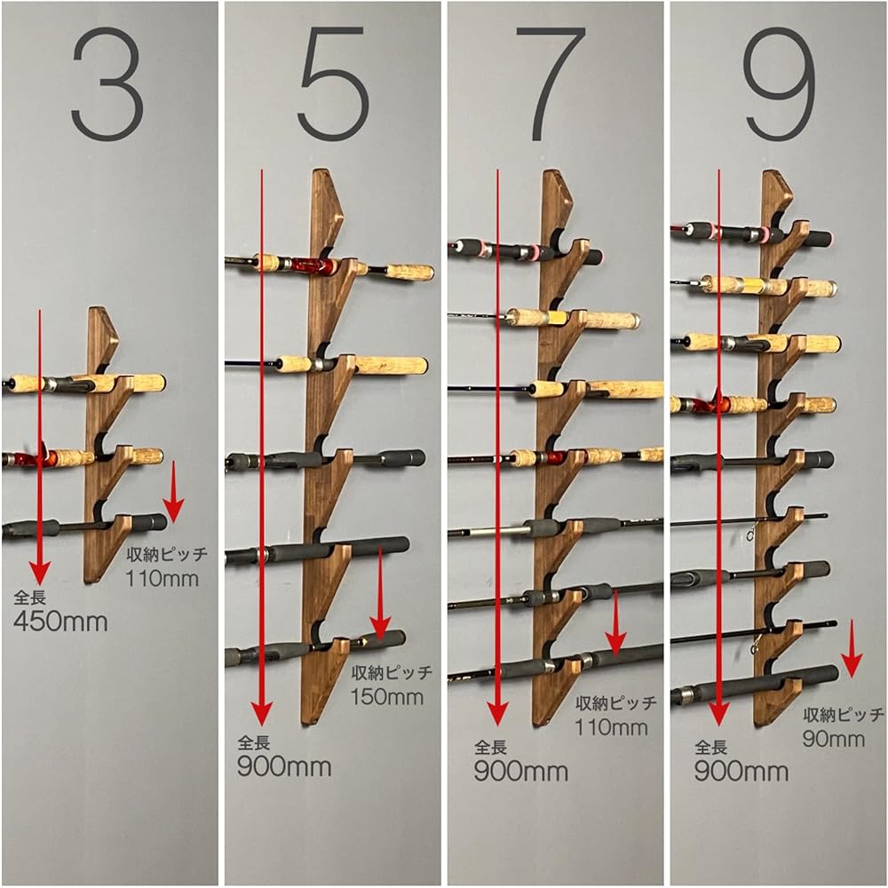 WOOD WORKS Made in Japan Rod Stand for Wall Hanging