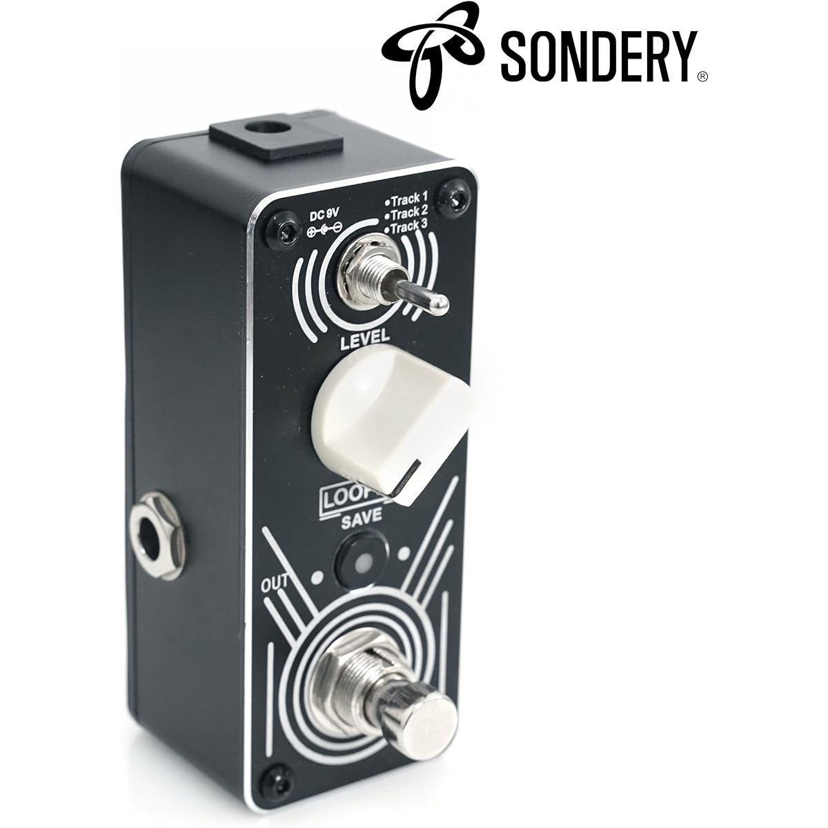 Sondery Triple Looper Pedal Access to upload/download music files from 3 tracks with included USB cable 30 minutes loop time for each track Loop Pedal Unlimited Overdubs Undo/Redo Mini Size