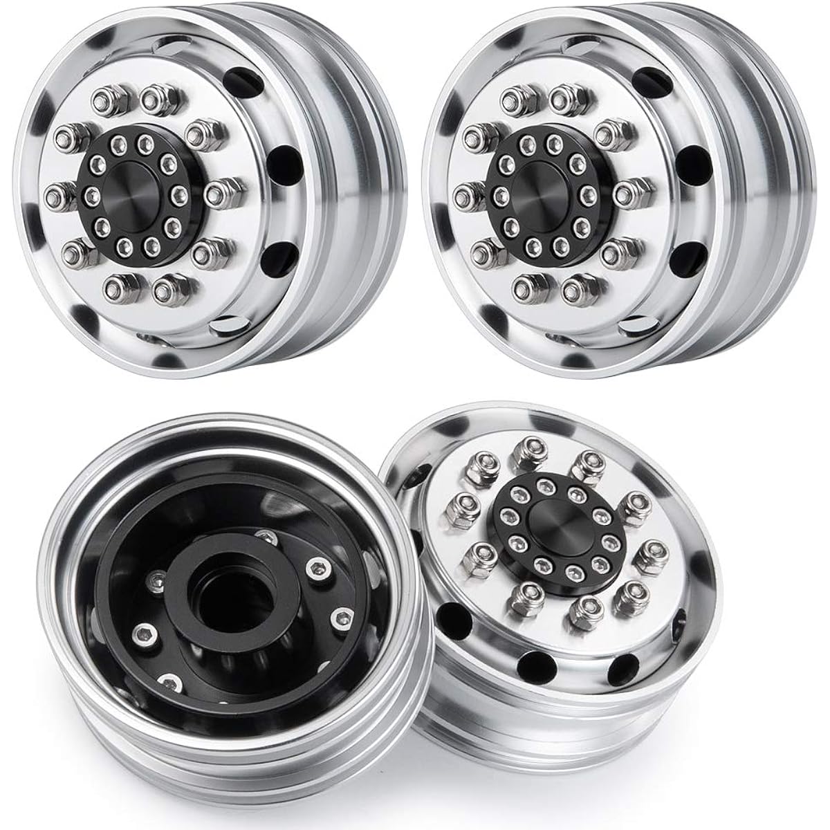 RC Car 1:14 Internal Beadlock Wheels Rear Internal Beadlock Wheels Hub For Tamiya CC01 RC Crawler (4pcs)