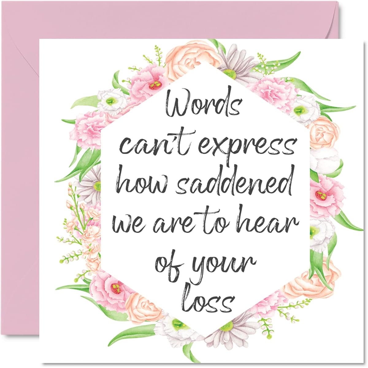 Sorry For Your Loss, 5.7 x 5.7 inches Sympathy Greeting Card