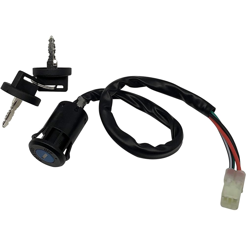 SHUmandala 4 Wire Ignition Key Switch Honda 450 R TRX450 TRX450R SPORTRAX 2004-2009/TRX450ER/Sportrax 400 TRX400EX 2x4 2005-2008/TRX400X 2x4 2009 2012-2014 35100-HN1-A41 Compatible with 35100-HP1-003