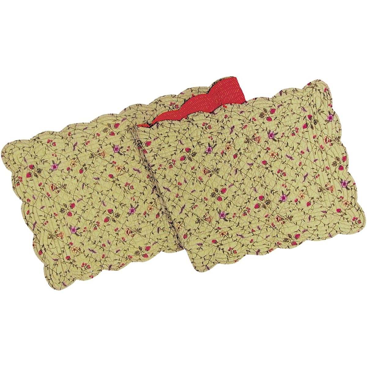 C&F Home Coventry Cotton Machine Washable Table Runner, Green