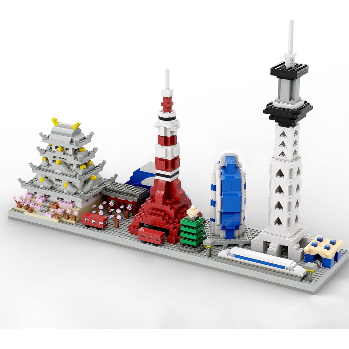 SEMKY Micro Mini Blocks Japan Skyline Famous Landmarks Collection Model Set (1888 Pieces) - Japanese Building and Architecture Toys Gifts for Kids and Adults