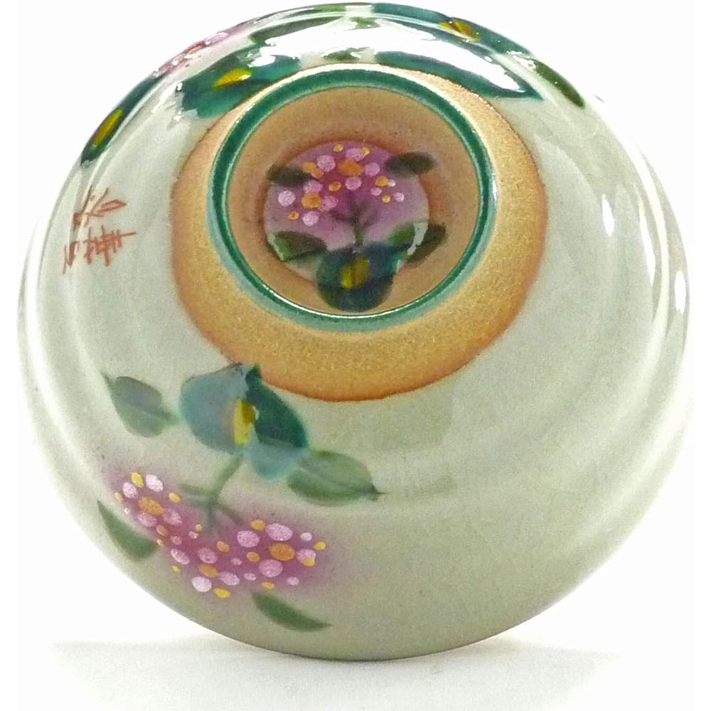 Kutani ware [rice bowl] small calyx hydrangea pottery ``Ura-e''