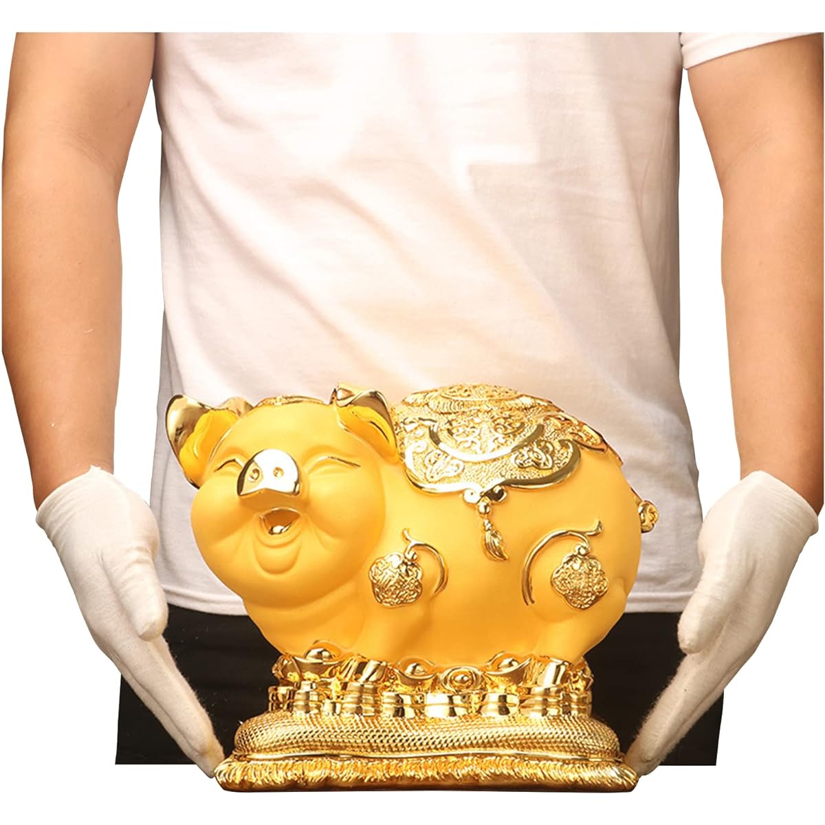 Large cute piggy bank for coins and bills, piggy bank treasure box, pig ...