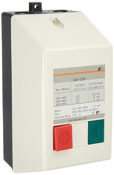 Fuji Electric Equipment Control Electromagnetic Switch with Push Button AC200V SW-03P-200V0.75KW-AC200V1A