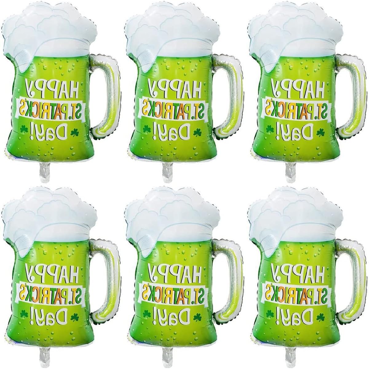 40.2" Green Beer Happy St. Patrick's Day Balloons - Green Irish Foil Balloons St. Patrick's Day Birthday Baby Shower Party Decorations Supplier