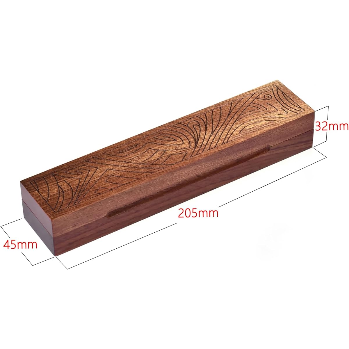 Sapele Wooden DND Dice Box with Magnetic Lid, Dice Case, Holds 7 Polyhedrons for DND/D&D/RPG - Sapele (Nordic Palace Sculptures)